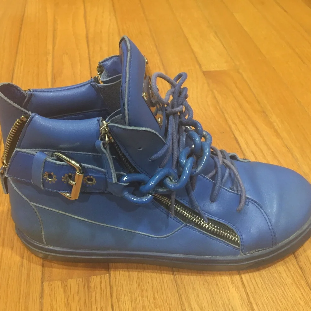 Giuseppe Zanetti Blue, Chained High Topβs - Picture 4 of 6